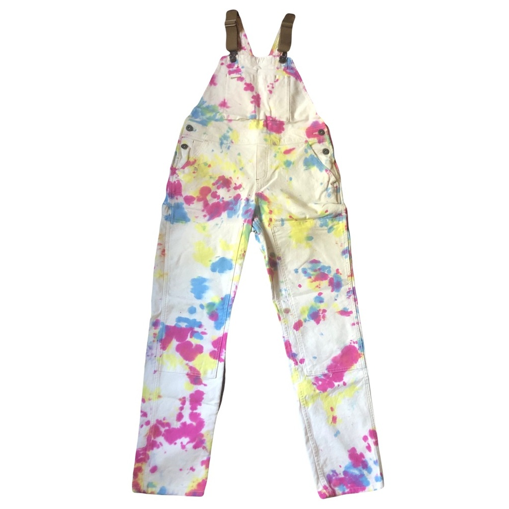 REI Trailsmith Overalls custom tie dye splatter